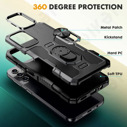 Samsung Galaxy A73 (5G) Hoesje + Kickstand Magneet - Shockproof Cover met Popgrip Roze