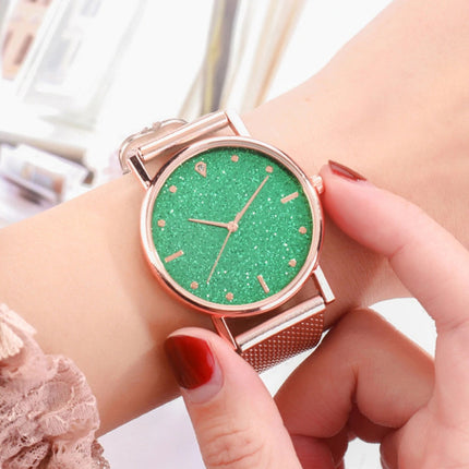 Horloge Kwarts Dames - Luxe Anoloog Uurwerk voor Vrouwen Groen