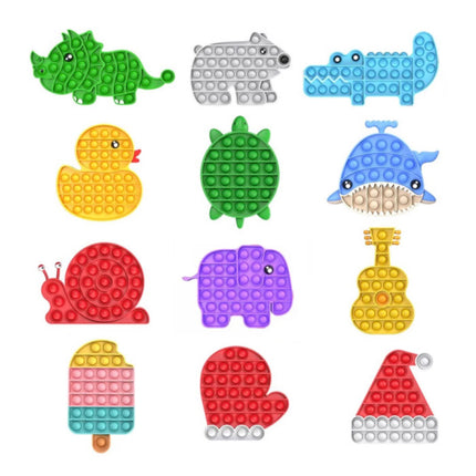 Pop It - Fidget Anti Stress Speelgoed Bubble Toy Siliconen Cirkels Regenboog