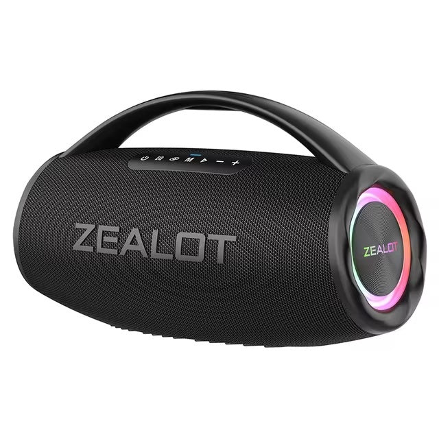 S97 Draadloze Luidspreker met Handgreep - Bluetooth 5.2 TWS 80W RGB Boom Box - Zwart 