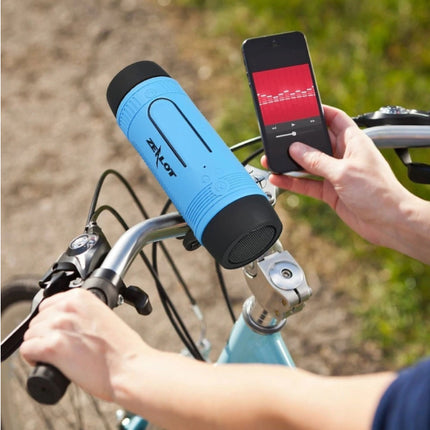 S1 Draadloze Luidspreker met Zaklamp voor Fiets - Soundbar Wireless Bluetooth 5.0 Speaker Box Blauw