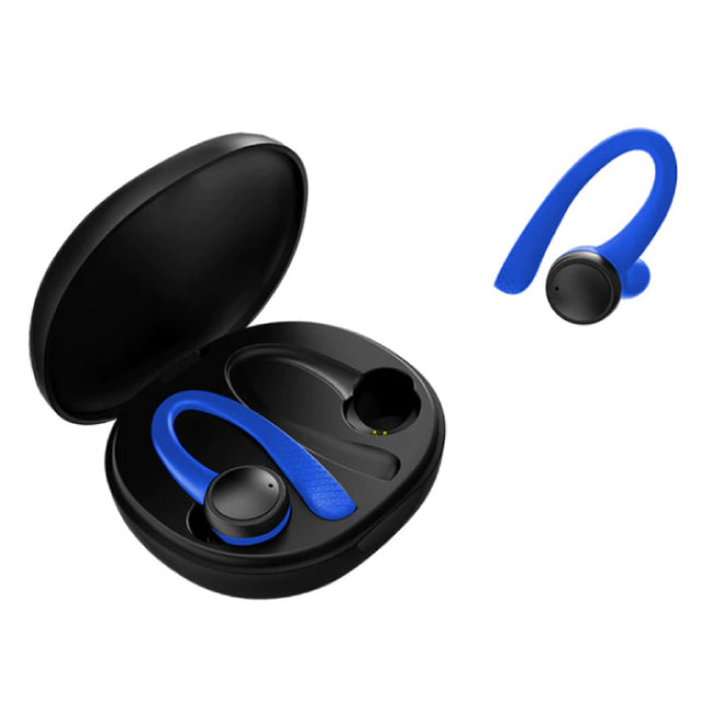 Sport TWS Draadloze Smart Touch Control Oortjes Bluetooth 5.0 Ear Wireless Buds Earphones Earbuds 400mAh Oortelefoon Blauw