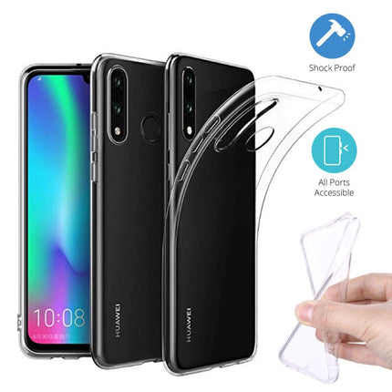 Huawei P30 Lite Transparant TPU Hoesje + Screen Protector Tempered Glass