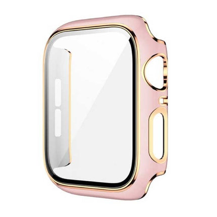 Plated Hoesje voor iWatch Series 38mm - Hard Bumper Case Cover Goud Roze