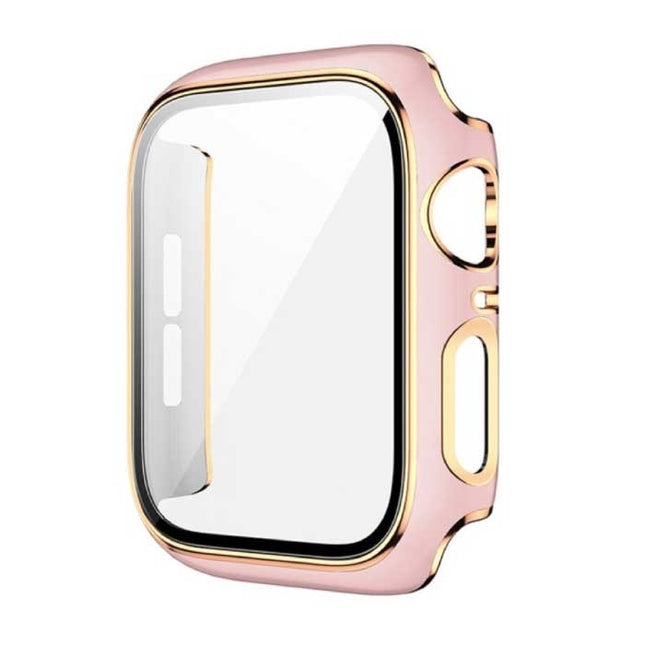 Plated Hoesje voor iWatch Series 38mm - Hard Bumper Case Cover Goud Roze