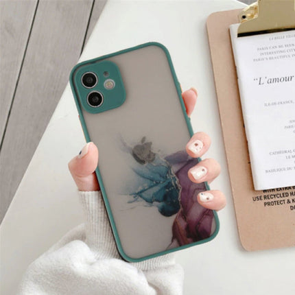 iPhone 12 Mini Bumper Hoesje met Print - Case Cover Silicone TPU Anti-Shock Groen