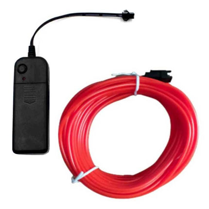 Neon LED Strip 10 Meter - Flexibele Verlichting Tube met  AA Batterij Adapter Waterdicht Rood
