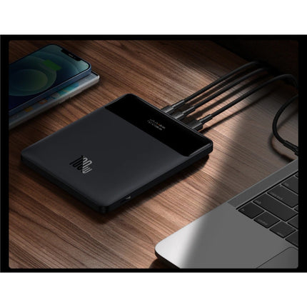 Powerbank 20.000mAh met 4 Oplaadpoorten  - 100W PD Externe Noodaccu LED Display Batterij Oplader Charger Zwart