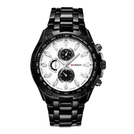 Staal Horloge voor Heren - Leren Bandje Anoloog Luxe Uurwerk voor Mannen Kwarts