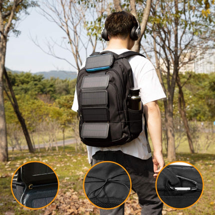 26800mAh Draagbare Solar Powerbank 4 Zonnepanelen - Flexibele Zonne-energie Batterij Oplader 7.5W Zon Blauw