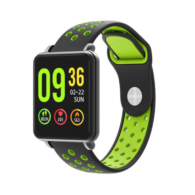 Land 1 Smartwatch Smartband Smartphone Fitness Sport Activity Tracker Horloge OLED iOS Android iPhone Samsung Huawei Groen Two-Tone Bandje