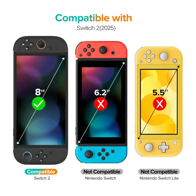 2-Pack Screenprotector voor Nintendo Switch 2 (2025) - Gehard Glas Anti-Kras