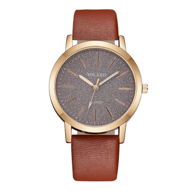 Kwarts Horloge Dames - Anoloog Luxe Uurwerk voor Vrouwen Bruin