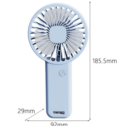 Oplaadbare Draagbare Ventilator - Handventilator op Batterij met Telefoonhouder Wit