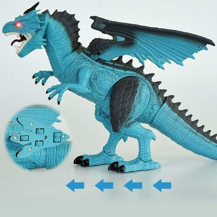 RC Vuur Draak met Afstandsbediening - Infrarood Bestuurbaar Speelgoed Dino Robot Rood
