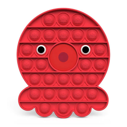 Pop It - Fidget Anti Stress Speelgoed Bubble Toy Siliconen Octopus Rood