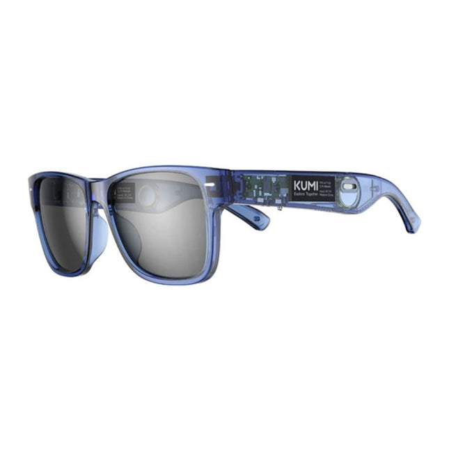 Meta V1 Bluetooth Zonnebril met Ingebouwde Oortjes - Open Ear Hoofdtelefoon TWS - Blauw