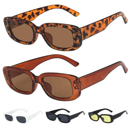 Trendy Vierkante Zonnebril voor Dames - Retro Reisbril Fashion Shades Anti-UV Bril Oranje
