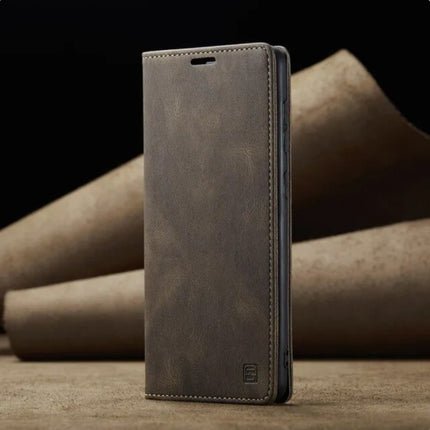 Xiaomi 13 Flip Case Portefeuille - RFID Wallet Cover Leer Silicoon Hoesje - Koffie