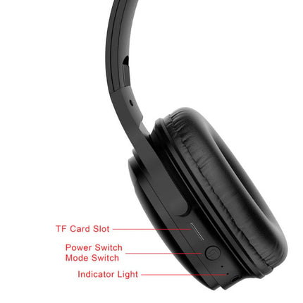 H1 Pro Bluetooth 5.0 Koptelefoon Draadloze Headphones HiFi Stereo Zwart