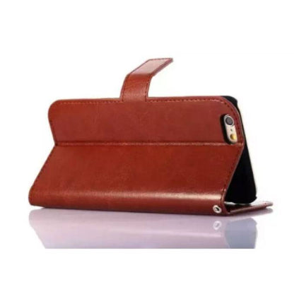 iPhone 6S - Leren Wallet Flip Case Cover Cas Hoesje Portefeuille Bruin
