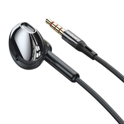 XF06 Oordopjes met Microfoon - 3.5mm AUX Oortjes Wired Earphones Oortelefoon Zwart