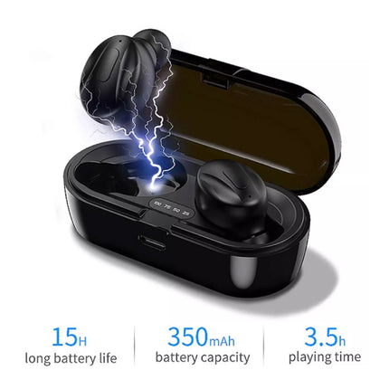 Draadloze Oortjes - One Button Control TWS Bluetooth 5.0 Earphones Earbuds Oortelefoon Zwart