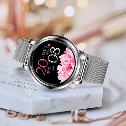 Fashion Smartwatch voor Vrouwen - Fitness Sport Activity Tracker Smartphone Horloge iOS Android - Zilver Staal 