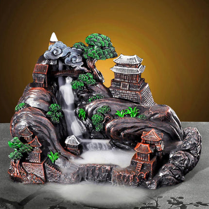 Aromatherapie Sier Wierookbrander Waterval Terugstromen - Backflow Incense Burner Feng Shui Decor Hars Ornament 