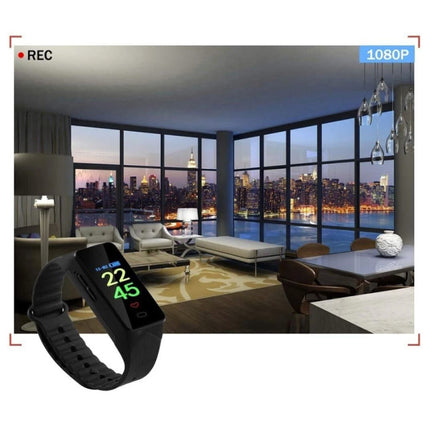 X8 Camera Horloge 1080p - DVR Security Smartband Videorecorder - Zwart