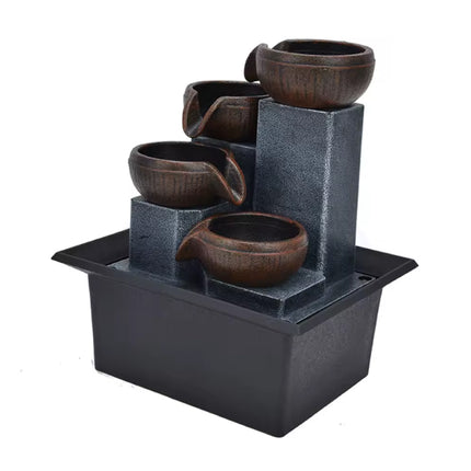 Sier Waterval Modern - Feng Shui Fontein Hars Decoratie