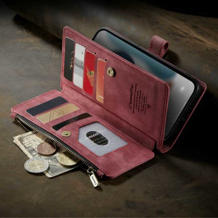 iPhone 6S Plus Leren Flip Case Portefeuille - Wallet Cover Cas Hoesje Rood