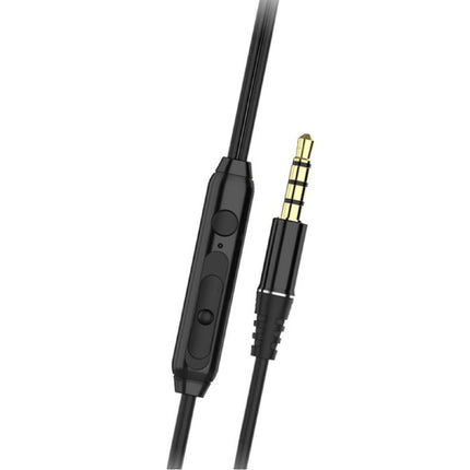 H102 Oordopjes met Opbergtasje - Microfoon en Controls - 3.5mm AUX Oortjes Volumebeheer Wired Earphones Oortelefoon Zwart