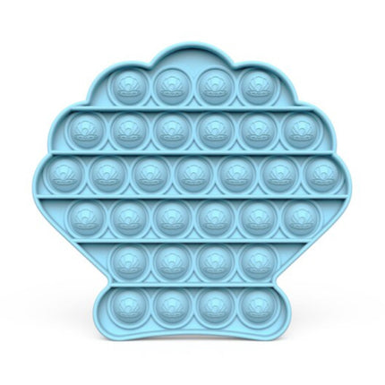 Pop It - Fidget Anti Stress Speelgoed Bubble Toy Siliconen Schelp Blauw