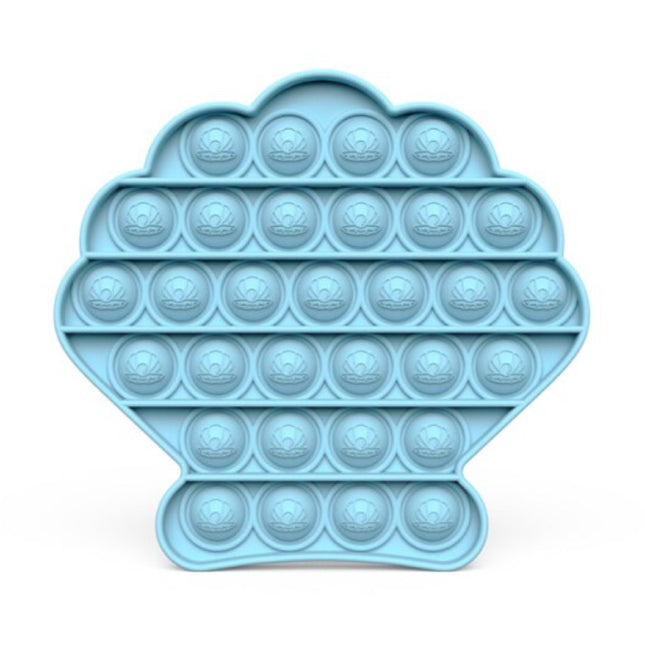 Pop It - Fidget Anti Stress Speelgoed Bubble Toy Siliconen Schelp Blauw