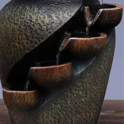 Sier Waterval Zen Garden - Plant Vaas Feng Shui Fontein Decor Ornament