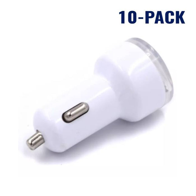 10-Pack High Speed Dubbele Autolader/Dual Carcharger Wit
