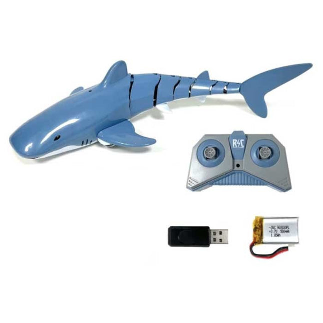 Bestuurbare Walvis Haai met Afstandsbediening - RC Speelgoed Robot Vis  Blauw
