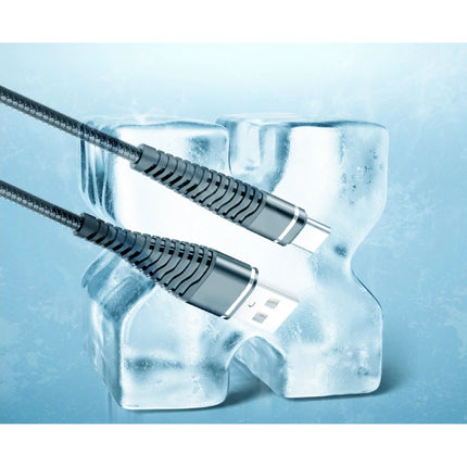 Gekrulde Oplaadkabel voor Micro-USB - 2A Spiraal Veer Datakabel 1.2 Meter Oplader Kabel Wit