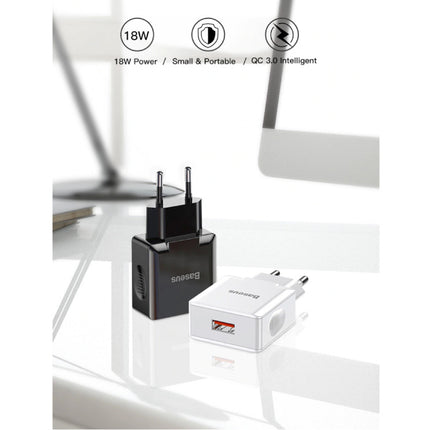 Fast Charge USB Stekkerlader - Quick Charge 3.0 Muur Oplader Wallcharger AC Thuislader Adapter Wit