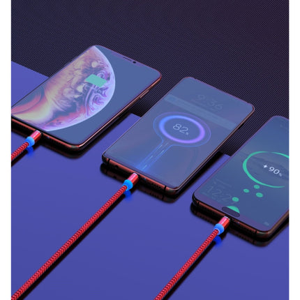 iPhone Lightning Magnetische Oplaadkabel 1 Meter - Gevlochten Nylon Oplader Data Kabel Android Zilver