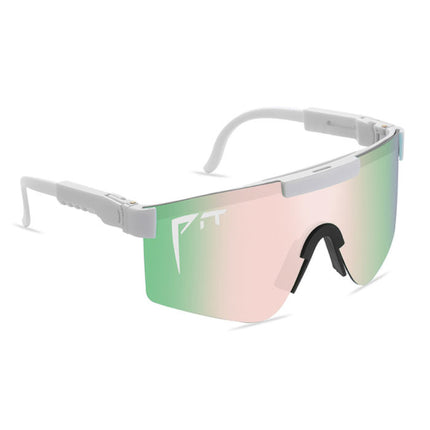 Gepolariseerde Zonnebril - Fiets Ski Sport Bril Shades UV400 Groen Roze