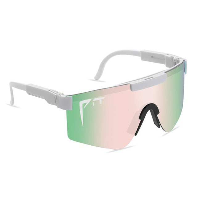 Gepolariseerde Zonnebril - Fiets Ski Sport Bril Shades UV400 Groen Roze