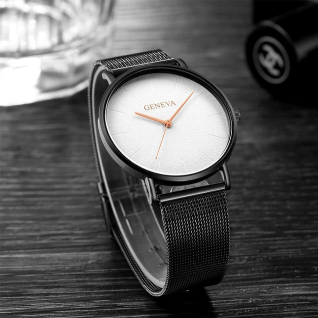 Luxe Dames Horloge - Anoloog Uurwerk Mesh Bandje voor Vrouwen