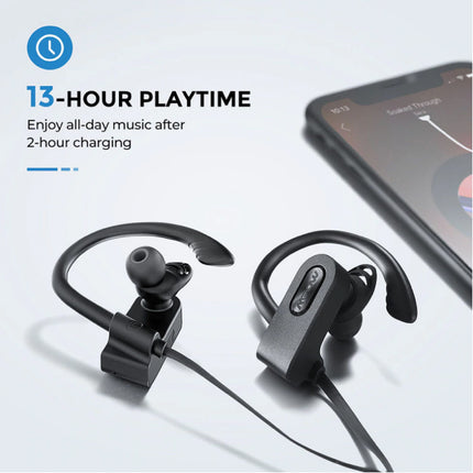 Flame 2 TWS Draadloze Oortjes met Oorhaak Bluetooth 5.0 Ear Wireless Buds Earphones Earbuds Oortelefoon 150mAh Zwart