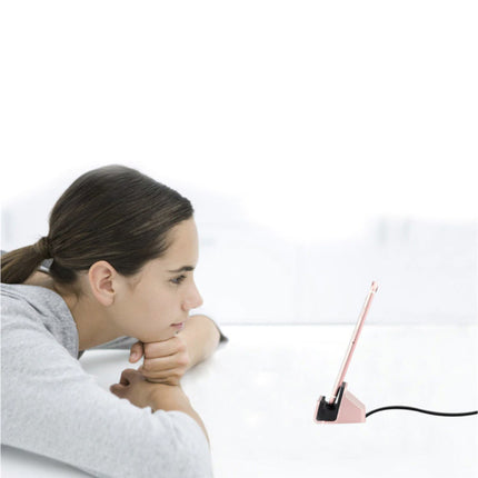 5W Oplader Standaard voor USB-C - Telefoon Houder Fast Charging Roze