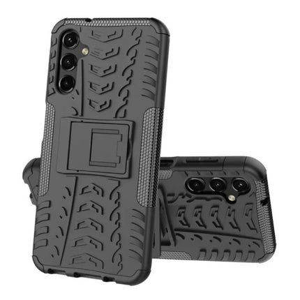 Samsung Galaxy A24 (4G) Hoesje met Kickstand - Shockproof Cover Case Zwart