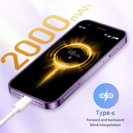 XS16 Mini Smartphone - 2 GB RAM - 16 GB Opslag - 5 MP Camera - 2000mAh Batterij - Zwart