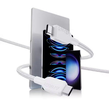 USB-C naar USB-C Oplaadkabel - 240W Type C Datakabel 180 cm Oplader Kabel - Wit