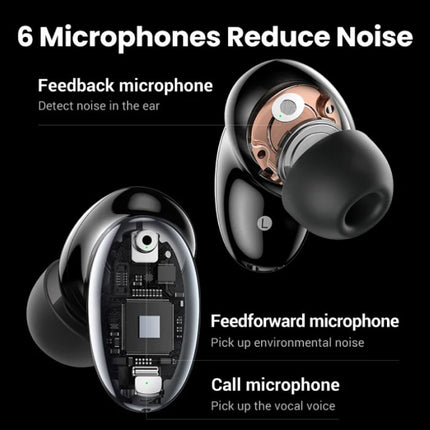 HiTune X6 Draadloze Oortjes - Touch Control TWS Bluetooth 5.1 Oortelefoon Oordopjes Zilver
